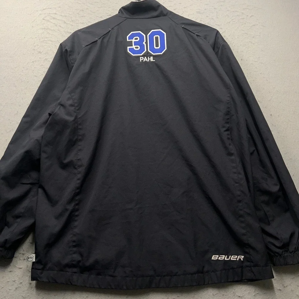 Bauer Toronto Maple Leafs Jacket Youth XL Black Full Zip Windbreaker Hockey 1872